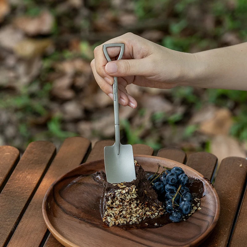 Boundless Voyage Titanium Shovel Spoon – Pointed & Square Styles, Ultralight, Ergonomic Ti1131T