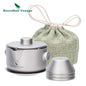 Titanium Gaiwan Teapot Cups Double-Layer Tea Maker with Lid & Filter