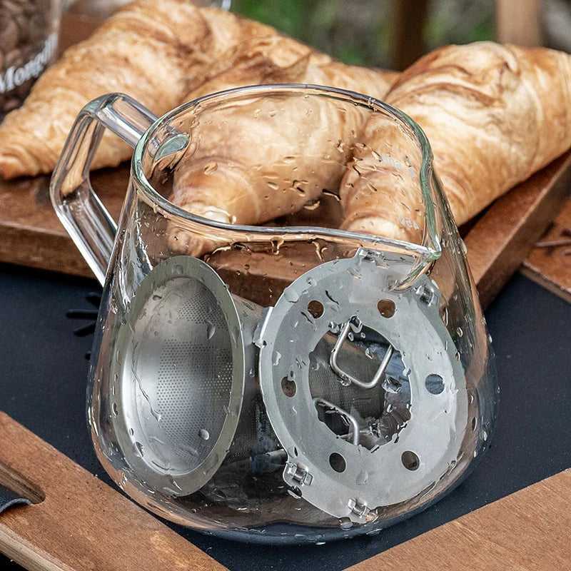 Boundless Voyage Pour Over Coffee Dripper Titanium Coffee Filter with Foldable Holder Cone Filter Paperless for Outdoor Indoor Ti6004P