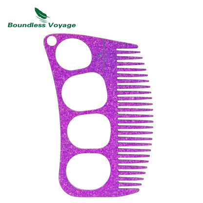 Boundless Voyage Titanium Comb – Four-Hole Design, Anti-Static, 3 Finishes Ti9011C
