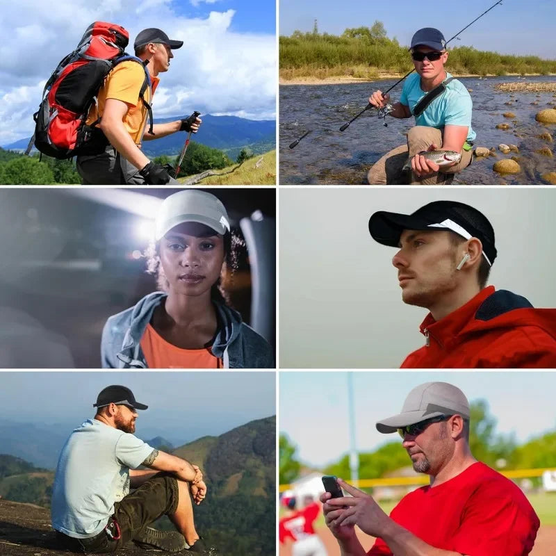 Men Women Running Cap Reflective Breathable Quick Dry Sports Hat Unisex Outdoor Cycling Hiking Adjustable GADIEMKENSD