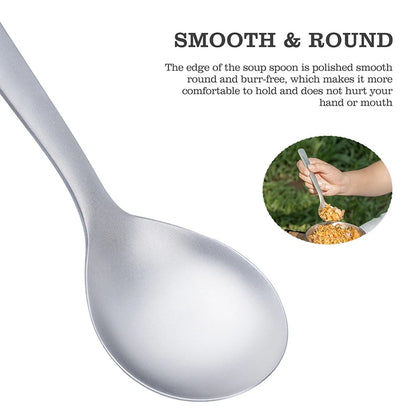 Boundless Voyage Camping Titanium Cutlery Set Outdoor Utensils Long Handle Soup Spoon Fork Chopsticks Ultralight Metal Tableware Ti1070T