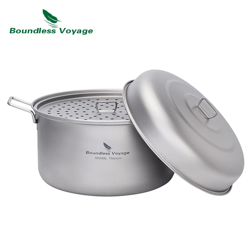 boundless-voyage-8l-titanium-camping-pot-with-steamer-rack