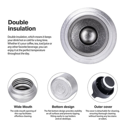 Boundless Voyage 600ml Titanium Vacuum Flask Double-Walled Insulated Bottle Reusable Travel Keeping Hot & Cold Coffee Tea Cup Ti3010D