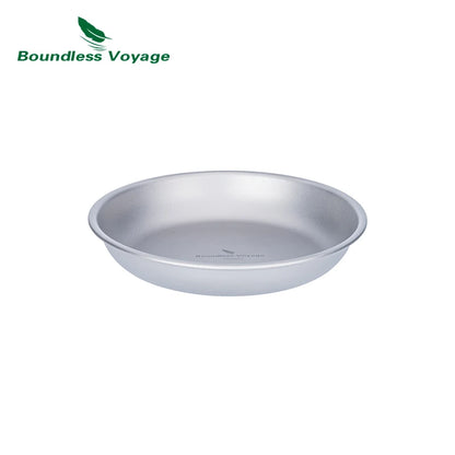 Boundless Voyage Titanium Plates Camping Shallow Side Dishes Outdoor Home Food Serving Dinnerware Portable Travel Tableware
