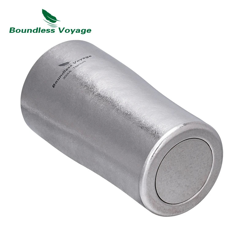 Boundless Voyage 10oz (300ml) Titanium Cup Ultralight Double Wall Insulated Beer Coffee Tea Juicy Mug for Camping Picnic Home Ti3246D