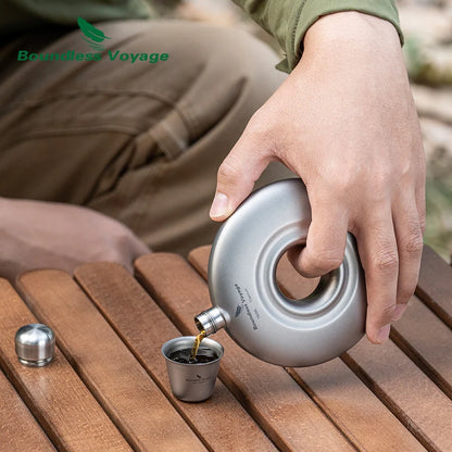 180ml Titanium Hip Flask Novelty Round Special-shaped Flask