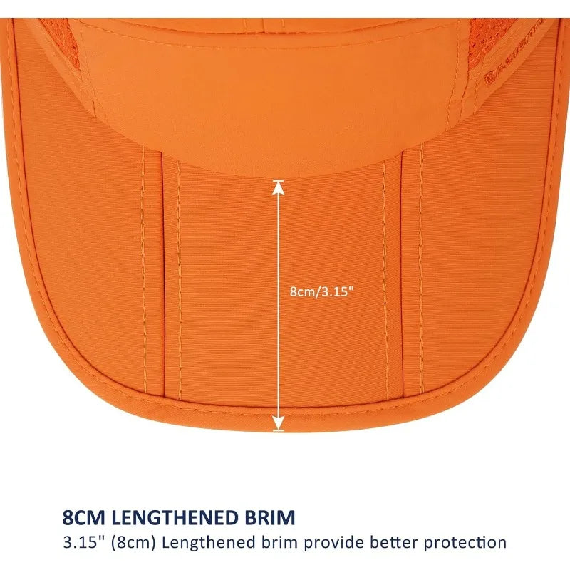 GADIEMKENSD Men Women Folding Climbing Peaked Cap Baseball Cap Outdoor Breathable Camping Hiking Quick Drying Trekking Sun Hat M38