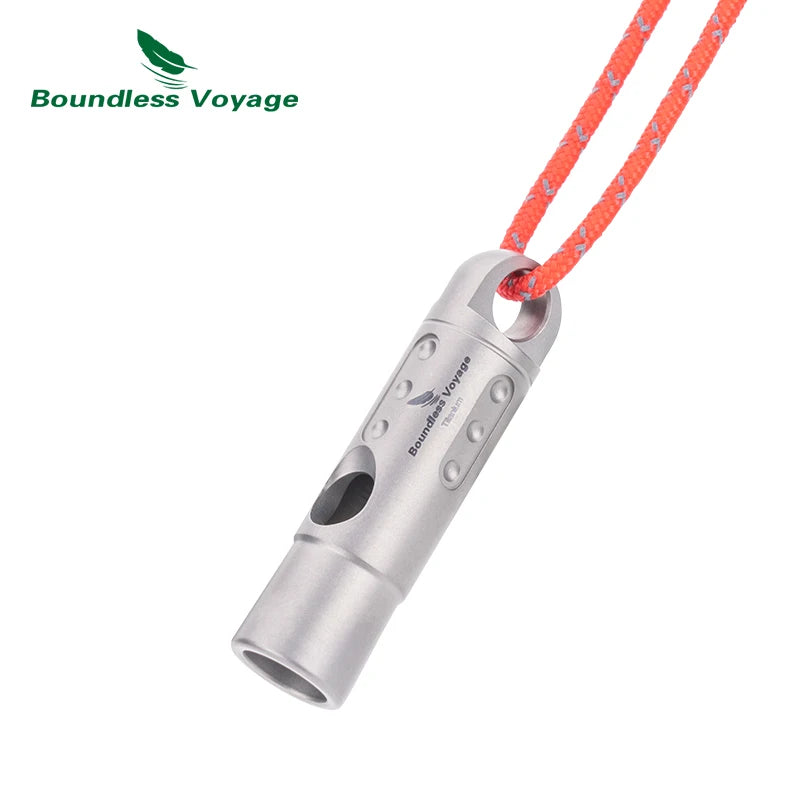 Titanium Outdoor Camping Hiking Coaches Training Sports Keychain Whistles