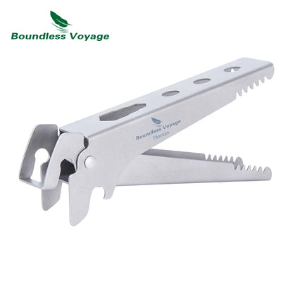 Boundless Voyage Titanium Hot Plate Gripper Anti-Scalding Bowl Dish Clips Non-Slip Tongs Clamp Multifunctional Kitchen Tool Ti1015T