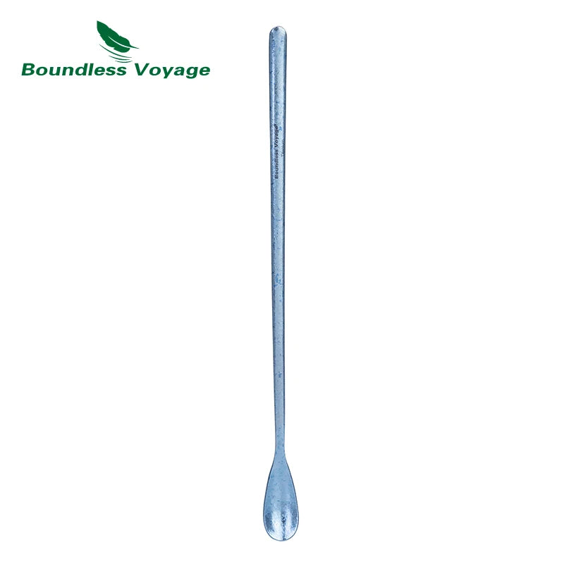 Boundless Voyage Titanium Stirring Spoon Long Handle Tea Coffee Bar Cocktail Mixing Stirrers for Drink Durable Cutlery Ti1034T / Ti1035T