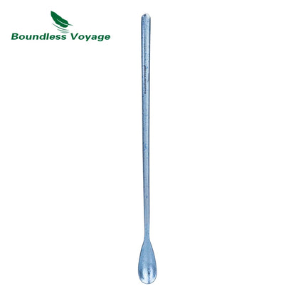 Boundless Voyage Titanium Stirring Spoon Long Handle Tea Coffee Bar Cocktail Mixing Stirrers for Drink Durable Cutlery Ti1034T / Ti1035T