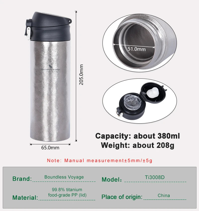 Titanium Warm Keeping Pot Double-walled Vacuum Cup