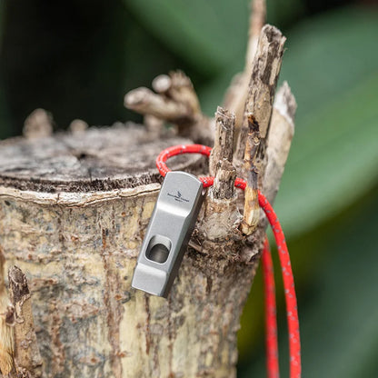 Titanium Emergency Survival Safety Gear Camping Signal Whistle with Lanyard Loud