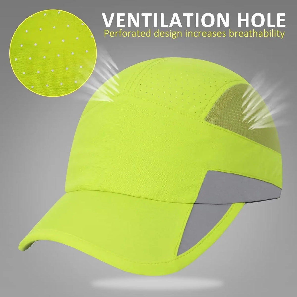 Men Women Running Cap Reflective Breathable Quick Dry Sports Hat Unisex Outdoor Cycling Hiking Adjustable GADIEMKENSD