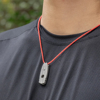 Boundless Voyage 120dB Titanium Survival Whistle Compact Emergency Safety Whistle Ultralight Whistles for Outdoor Hiking Camping Ti9028O