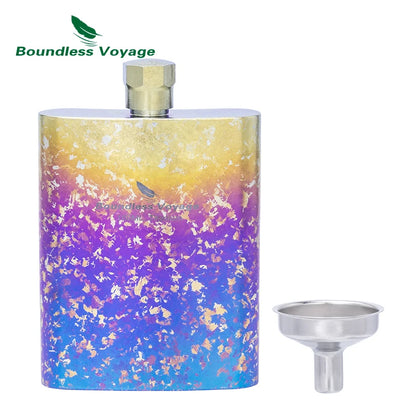 Boundless Voyage Titanium Flask – 100ml, Ergonomic Design, 4 Colors, Leak-Proof Ti3262D