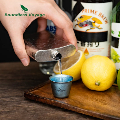 Boundless Voyage Titanium Shot Glass – 15ml, Ergonomic Design, 5 Colors Ti3069D