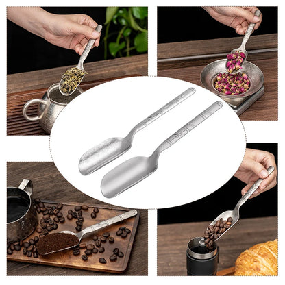 Boundless Voyage Titanium Tea Scoop Long Handle Ultralight Coffee Scoop Portable Loose Leaf Tea Spoon for Camping Home Kitchen