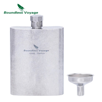Boundless Voyage Titanium Flask – 100ml, Ergonomic Design, 4 Colors, Leak-Proof Ti3262D