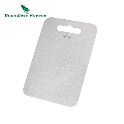 Boundless Voyage Pure Titanium Cutting Board Multifunctional Chopping Board for Kitchen Lightweight Camping Cutting Mat Ti5009P