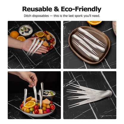 five-titanium-sporks-in-a-row