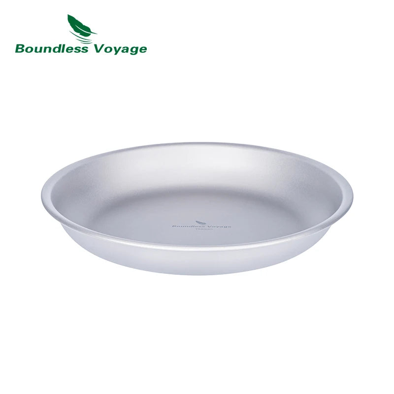 Boundless Voyage Titanium Plates Camping Shallow Side Dishes Outdoor Home Food Serving Dinnerware Portable Travel Tableware