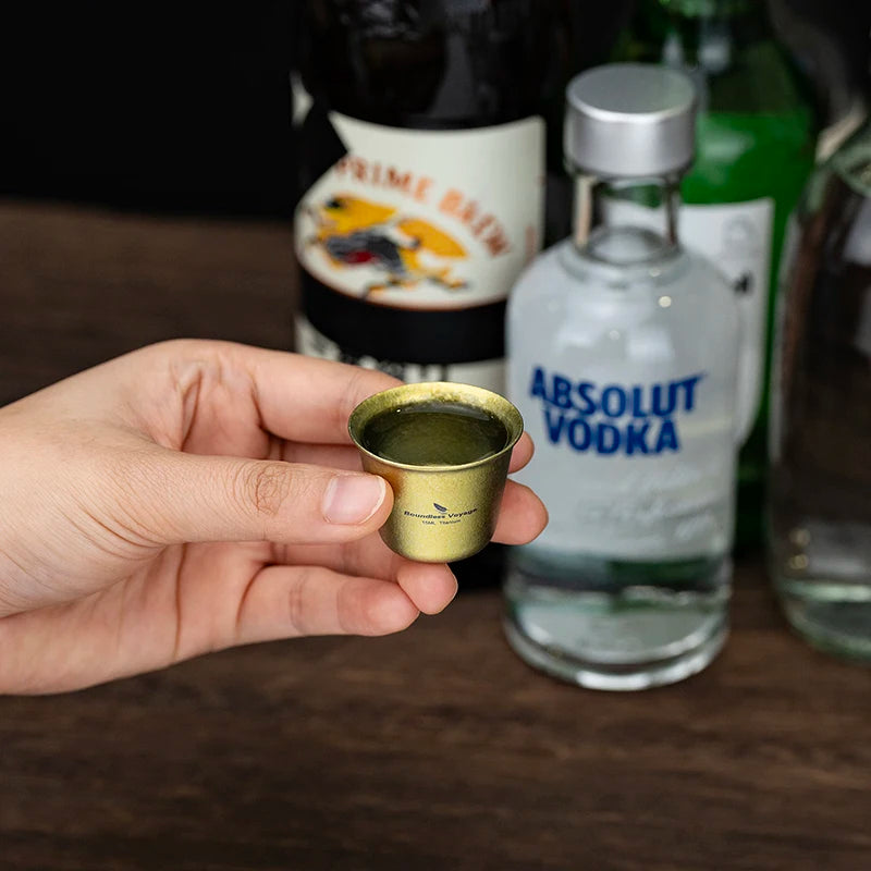 Boundless Voyage Titanium Shot Glass – 15ml, Ergonomic Design, 5 Colors Ti3069D