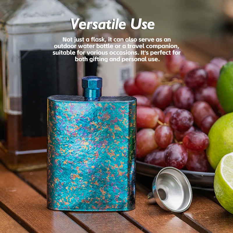 Boundless Voyage Titanium Flask – 100ml, Ergonomic Design, 4 Colors, Leak-Proof Ti3262D