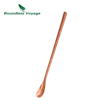 Boundless Voyage Titanium Stirring Spoon Long Handle Tea Coffee Bar Cocktail Mixing Stirrers for Drink Durable Cutlery Ti1034T / Ti1035T