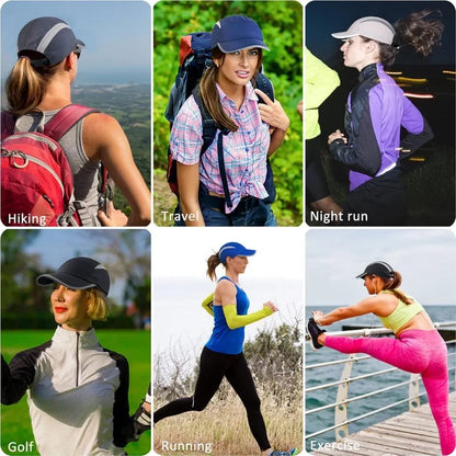 GADIEMKENSD Adjustable Reflective Sports Hat – UPF 50+, Breathable, Quick-Dry M17