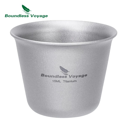 Boundless Voyage Titanium Shot Glass – 15ml, Ergonomic Design, 5 Colors Ti3069D