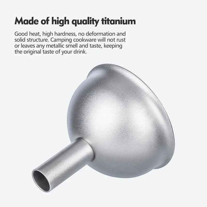 Boundless Voyage Titanium Funnel – 3.8cm, Smooth Pour, Dishwasher Safe, Includes Storage Bag Ti3077D