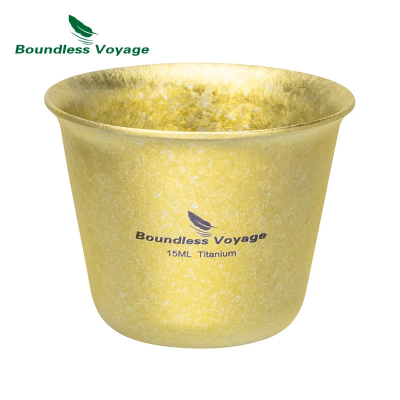 Boundless Voyage Titanium Shot Glass – 15ml, Ergonomic Design, 5 Colors Ti3069D