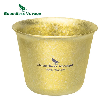 Boundless Voyage Titanium Shot Glass – 15ml, Ergonomic Design, 5 Colors Ti3069D