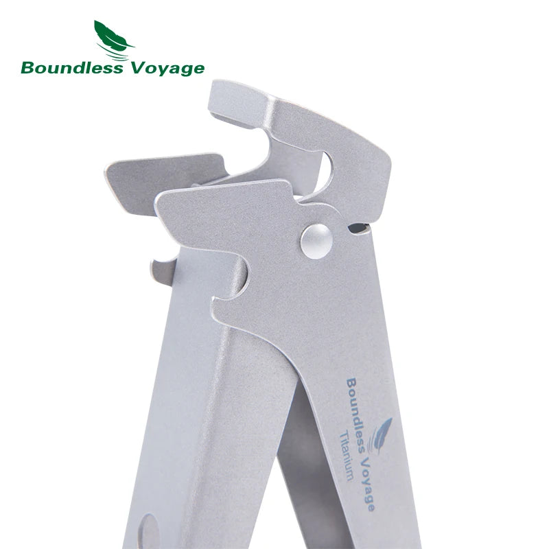 Boundless Voyage Titanium Hot Plate Gripper Anti-Scalding Bowl Dish Clips Non-Slip Tongs Clamp Multifunctional Kitchen Tool Ti1015T