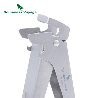 Boundless Voyage Titanium Hot Plate Gripper Anti-Scalding Bowl Dish Clips Non-Slip Tongs Clamp Multifunctional Kitchen Tool Ti1015T