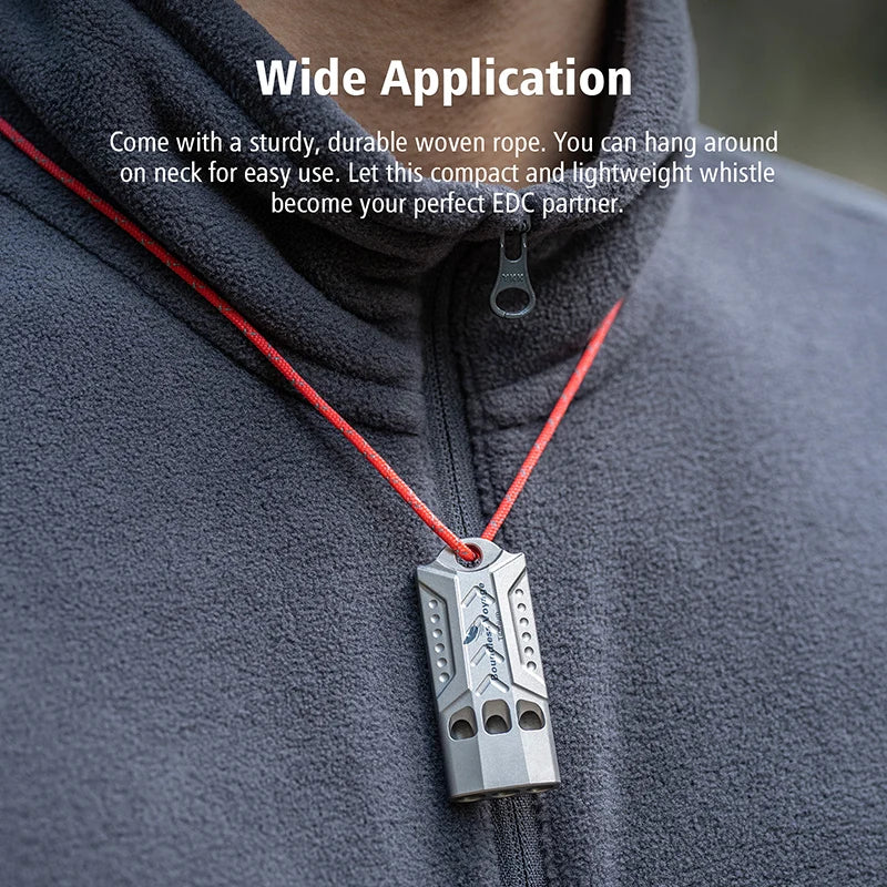 Titanium Whistle Emergency Survival Safety Whistles with Lanyard Loud