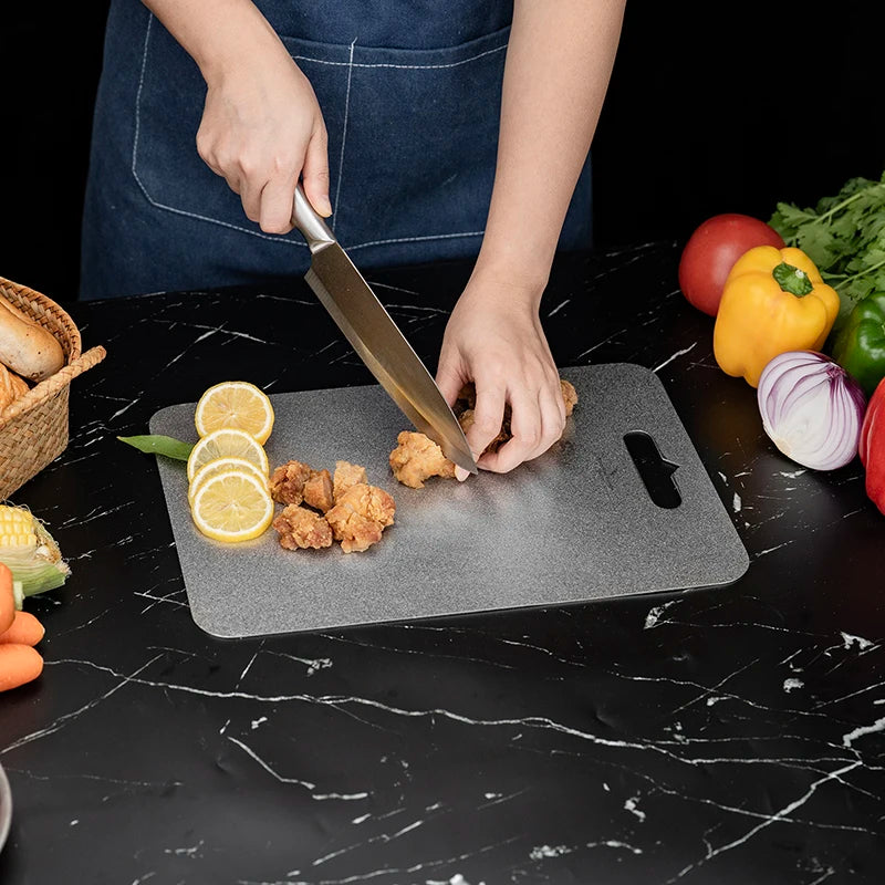 Boundless Voyage Pure Titanium Cutting Board Multifunctional Chopping Board for Kitchen Lightweight Camping Cutting Mat Ti5009P