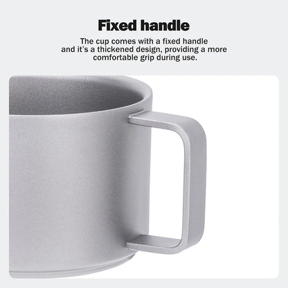 Boundless Voyage Titanium Espresso Cup 100ml Mini Double Wall Tea Coffee Mug Druable Metal Drinkware for Travel Home Office Ti3085D
