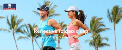 GADIEMKENSD Reflective Folding Outdoor Hat Unstructured Design UPF 50+ Sun Protection Sport Hats for Womens and Mens