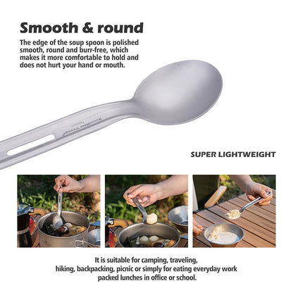 Boundless Voyage Titanium Cutlery Set – Spoon, Fork, Knife, Chopsticks – Ultralight Travel Utensils Ti1124T/Ti1125T