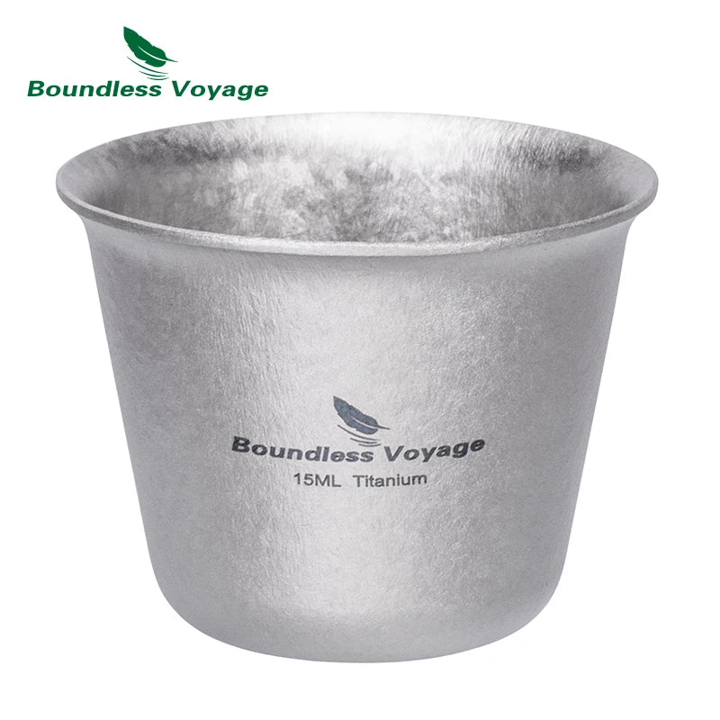 Boundless Voyage Titanium Shot Glass – 15ml, Ergonomic Design, 5 Colors Ti3069D