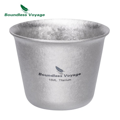 Boundless Voyage Titanium Shot Glass – 15ml, Ergonomic Design, 5 Colors Ti3069D