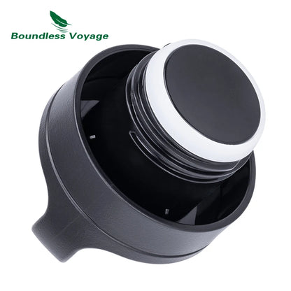 Boundless Voyage 600ml Titanium Vacuum Flask Double-Walled Insulated Bottle Reusable Travel Keeping Hot & Cold Coffee Tea Cup Ti3010D