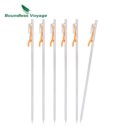 Titanium Alloy Tent Pegs Heavy Duty Nails Camping Stakes Hard Ground Pins 20cm 24cm 30cm 35cm 40cm
