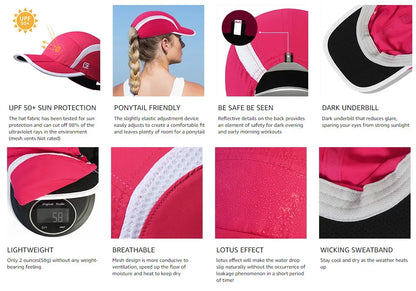 GADIEMKENSD Waterproof Outdoor Sport Baseball Cap – Quick-Dry, Breathable, Foldable, UPF 50+