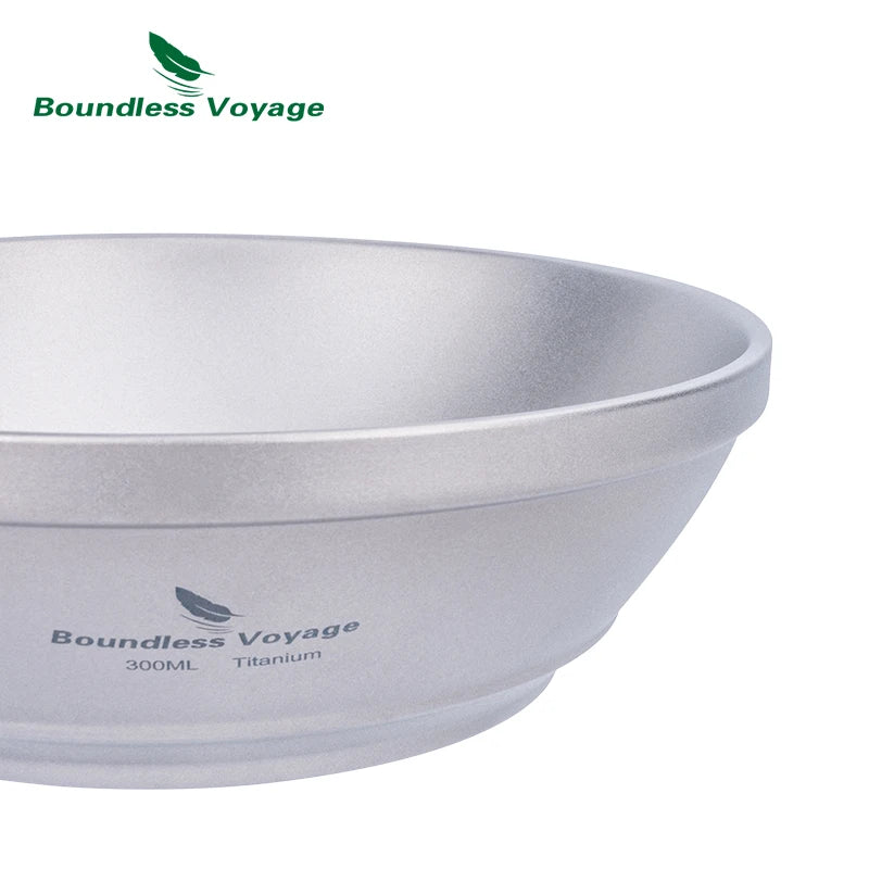 Boundless Voyage 300ml Titanium Double-Wall Bowl with Non-Slip Base Ti1082T