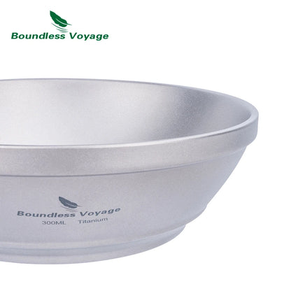 Boundless Voyage 300ml Titanium Double-Wall Bowl with Non-Slip Base Ti1082T