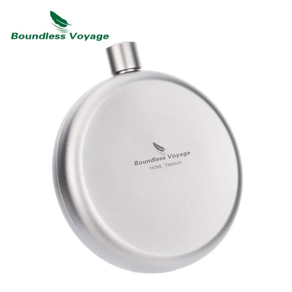 Boundless Voyage 150ml Titanium Hip Flask with Funnel Ti3065D